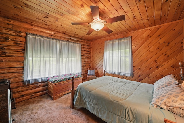 23 Mccutcheon Way, Sidney, ME 04330 - carpeted bedroom with wood ceiling and ceiling fan