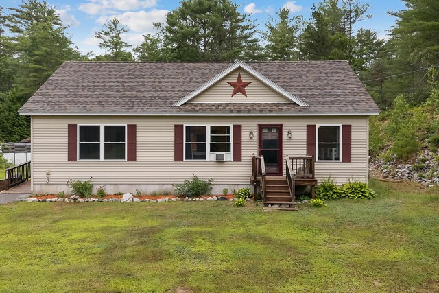 504 Balch Mill Rd, Newfield, ME 04095 - view of front of property with a shingled roof and a front yard