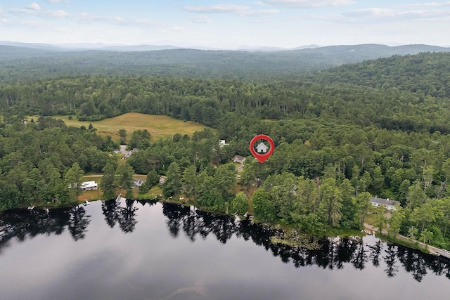 504 Balch Mill Rd, Newfield, ME 04095 - aerial view of a heavily wooded area and a water and mountain view