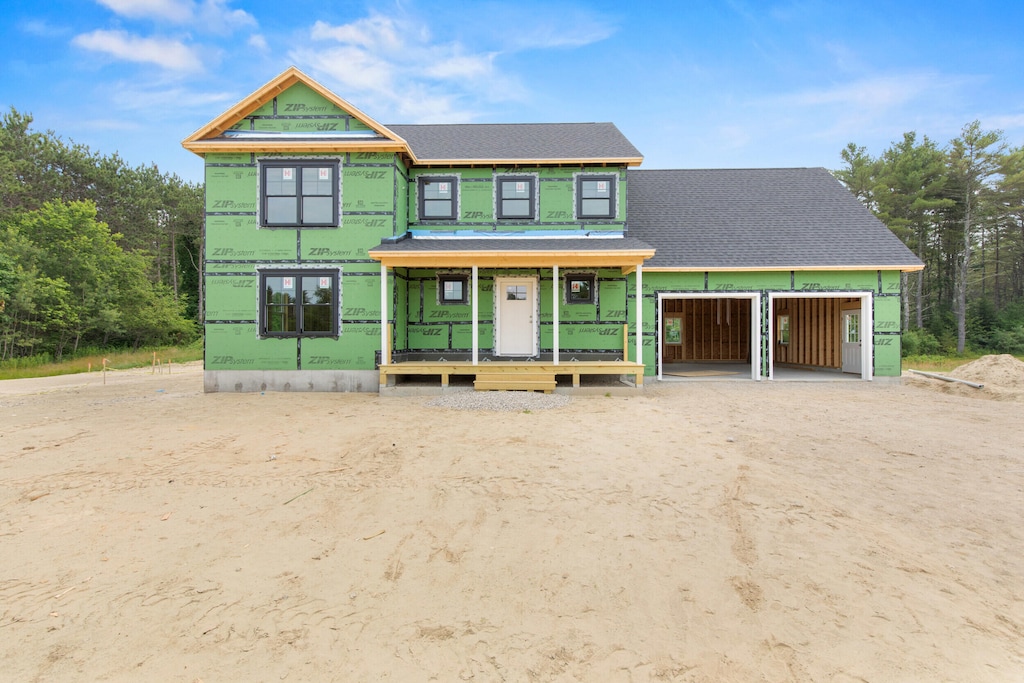 256 Pinkham Brook Rd, Durham, ME 04222 - property in mid-construction with covered porch