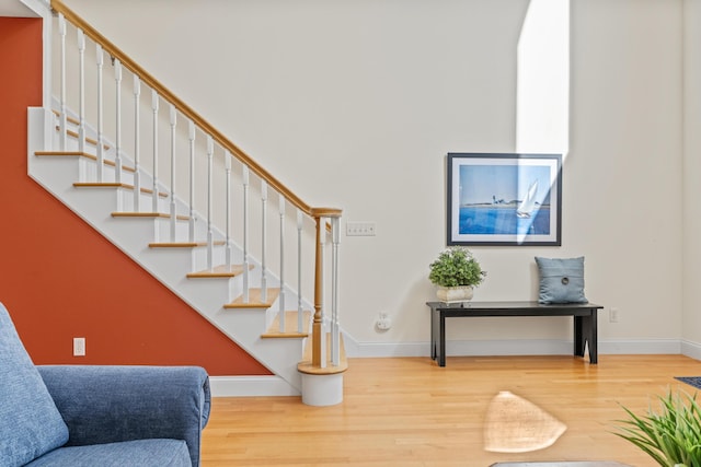 17 Tuttle Ln, Wells, ME 04090 - stairway featuring wood finished floors