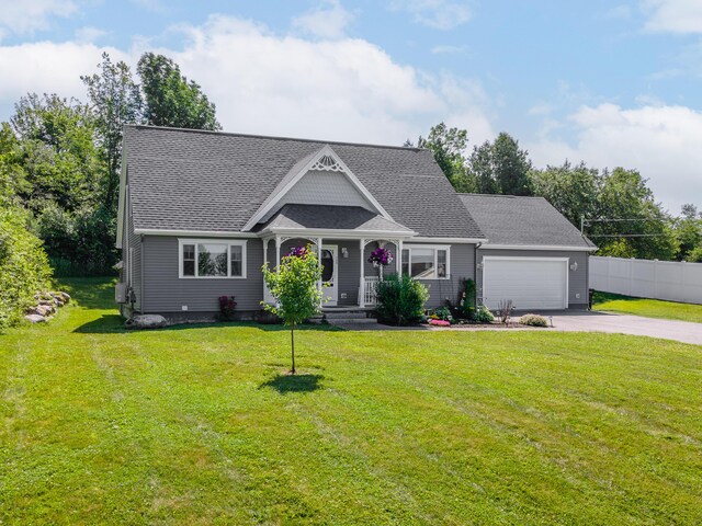 123 Lasalle Dr, Bangor, ME 04401 - victorian-style house with concrete driveway, a garage, a porch, and a shingled roof