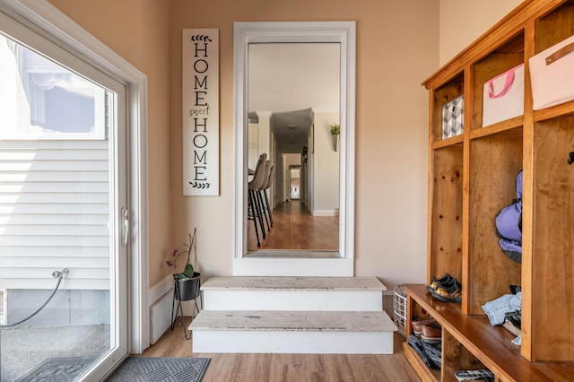 123 Lasalle Dr, Bangor, ME 04401 - mudroom featuring light wood-style floors