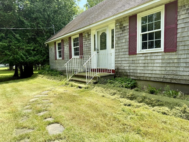 1606 Avenue Rd, Exeter, ME 04435 - entrance to property with a yard and a shingled roof
