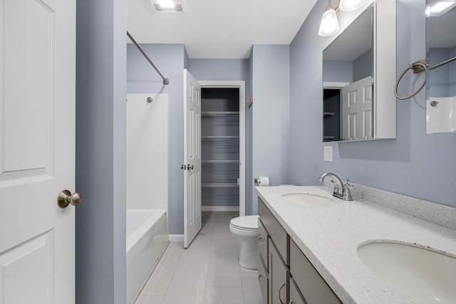 1031 Hallowell Rd, Durham, ME 04222 - full bath with double vanity and  shower combination