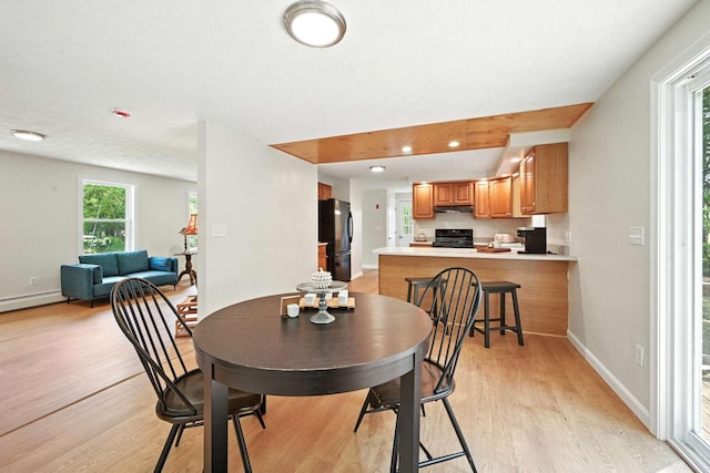 117 Badger Cir, Limerick, ME 04048 - dining area with light wood-style flooring and baseboards