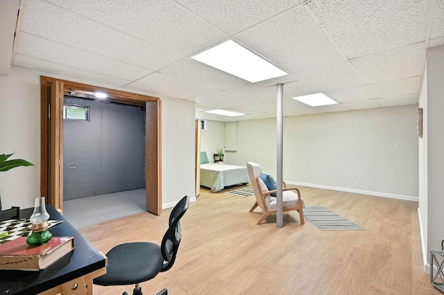 117 Badger Cir, Limerick, ME 04048 - home office featuring light wood-style flooring and a drop ceiling