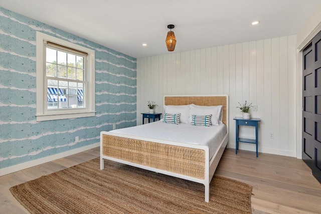 20 Shore Rd Unit 2A, Ogunquit, ME 03907 - bedroom with wood finished floors and recessed lighting