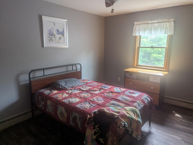 9 Deer Hill Ln, Hampden, ME 04444 - bedroom with hardwood / wood-style flooring and a baseboard radiator