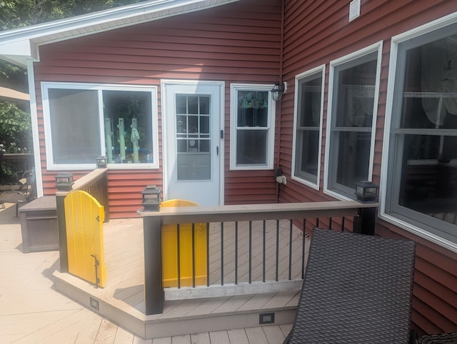 9 Deer Hill Ln, Hampden, ME 04444 - view of wooden terrace