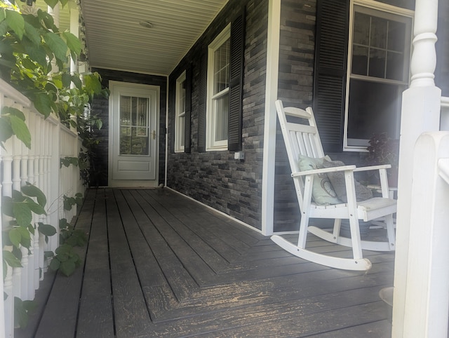 9 Deer Hill Ln, Hampden, ME 04444 - view of wooden porch