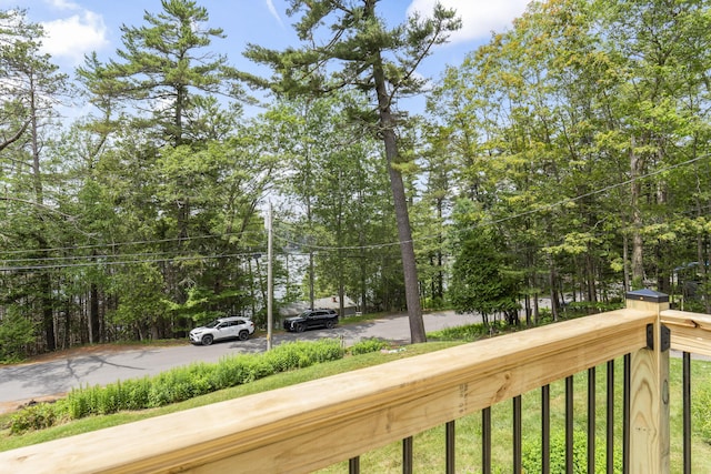 490 Cross Point Rd, Edgecomb, ME 04556 - view of yard with view of scattered trees and a balcony