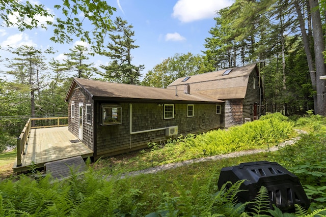 490 Cross Point Rd, Edgecomb, ME 04556 - back of house featuring a deck and a shingled roof