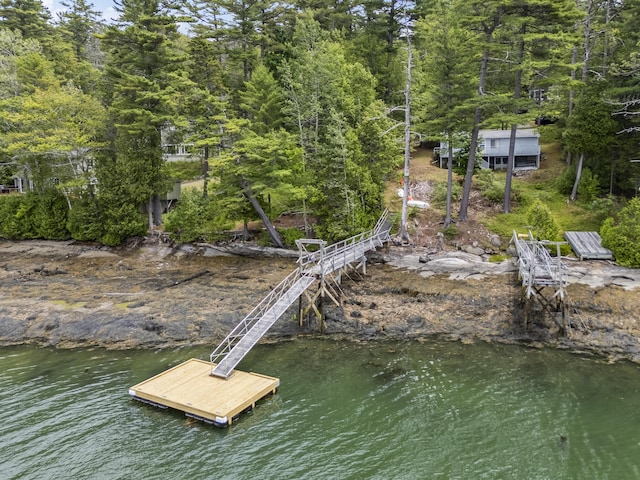 490 Cross Point Rd, Edgecomb, ME 04556 - dock featuring a water view