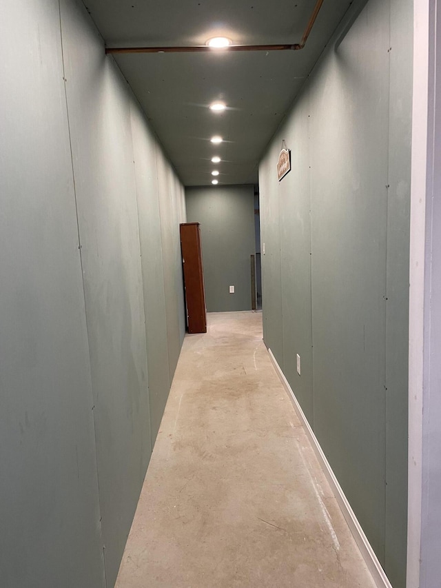 96 N Main St, Milbridge, ME 04658 - corridor with unfinished concrete flooring
