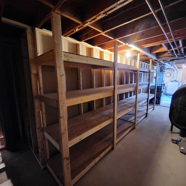 96 N Main St, Milbridge, ME 04658 - unfinished basement featuring washer / clothes dryer