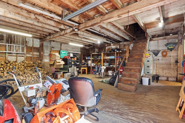 20 Winter St, Augusta, ME 04330 - below grade area featuring stairs