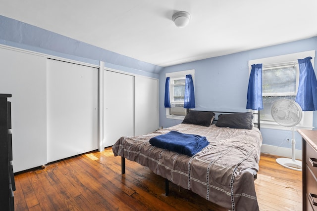 68 Newbury St, Auburn, ME 04210 - bedroom with two closets and hardwood / wood-style floors