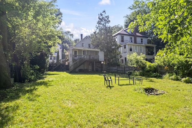 68 Newbury St, Auburn, ME 04210 - view of yard with stairway