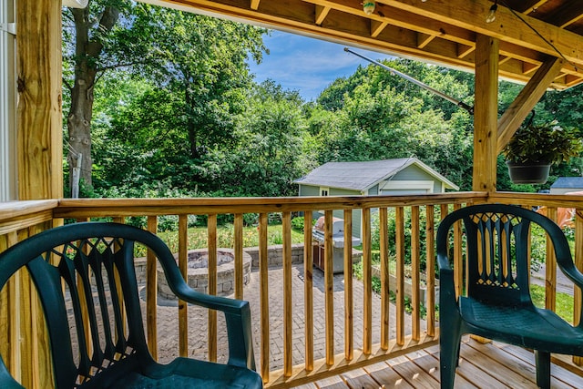 42 Sargent St, Westbrook, ME 04092 - deck featuring view of wooded area