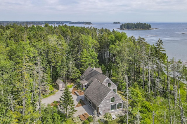 133 Scraggle Point Rd, Saint George, ME 04859 - view from above of property featuring a large body of water and a forest