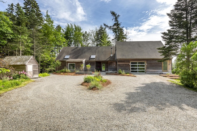 133 Scraggle Point Rd, Saint George, ME 04859 - view of front of home featuring driveway and a storage unit