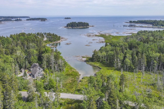 133 Scraggle Point Rd, Saint George, ME 04859 - aerial view of property and surrounding area with a nearby body of water