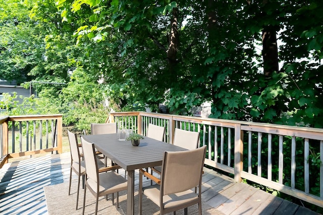 19 Fall St, Biddeford, ME 04005 - wooden deck featuring outdoor dining space