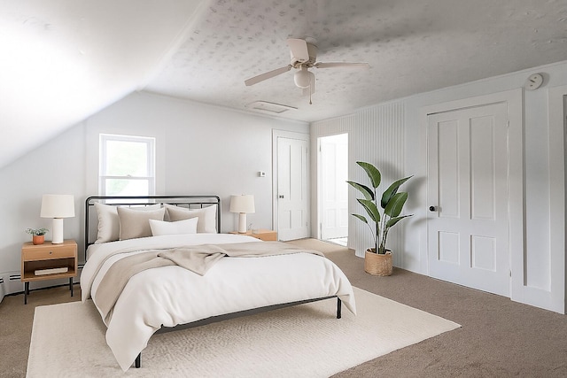 19 Fall St, Biddeford, ME 04005 - bedroom featuring carpet, a ceiling fan, and vaulted ceiling