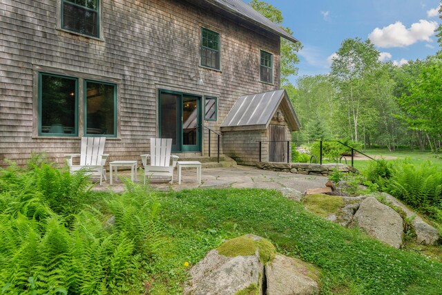 372 Bald Head Rd, Arrowsic, ME 04530 - back of property featuring a patio area