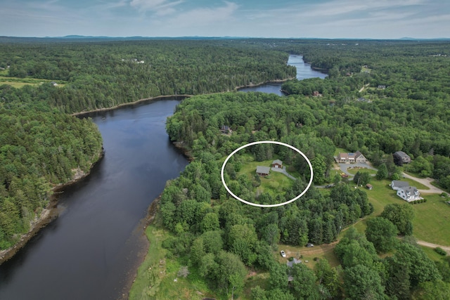 15 Tranquility Way, Ellsworth, ME 04605 - drone / aerial view of a heavily wooded area and a nearby body of water