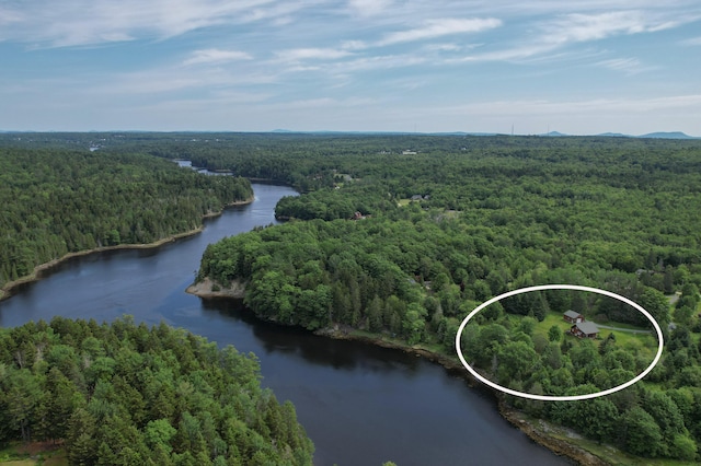 15 Tranquility Way, Ellsworth, ME 04605 - drone / aerial view of a forest and a nearby body of water