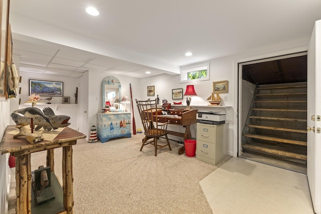 15 Tranquility Way, Ellsworth, ME 04605 - office featuring recessed lighting and light carpet
