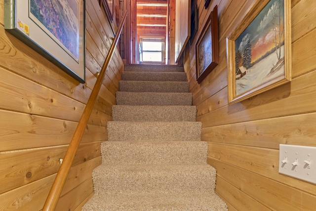 15 Tranquility Way, Ellsworth, ME 04605 - stairs with wood walls