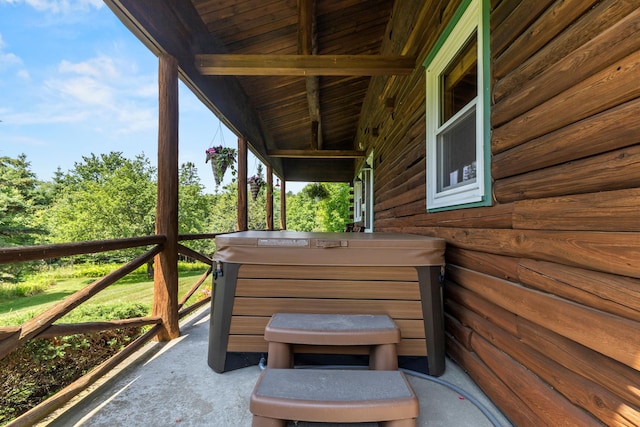15 Tranquility Way, Ellsworth, ME 04605 - view of patio with a hot tub