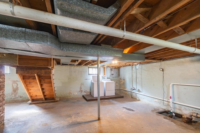 2 Tucker St, Lewiston, ME 04240 - below grade area with separate washer and dryer
