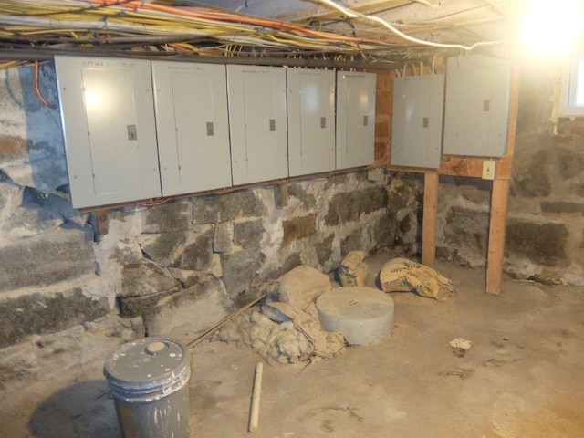 175 Alfred St, Biddeford, ME 04005 - unfinished basement with electric panel