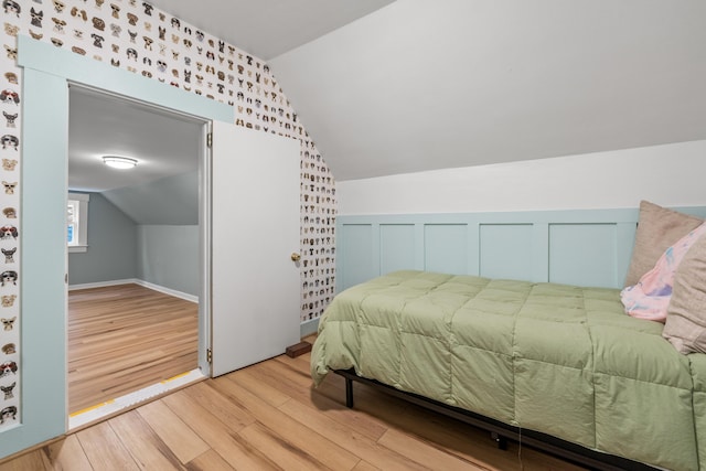 23 Cottage Dr, Friendship, ME 04547 - bedroom with vaulted ceiling and light wood finished floors