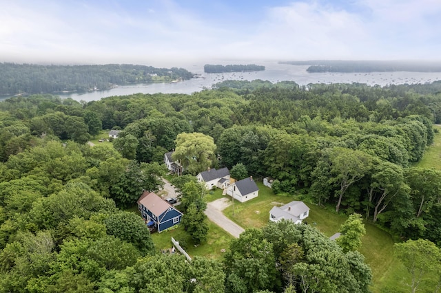 23 Cottage Dr, Friendship, ME 04547 - view of property location featuring a large body of water and a heavily wooded area