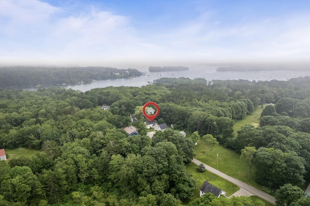 23 Cottage Dr, Friendship, ME 04547 - aerial view of property's location with a forest and a nearby body of water
