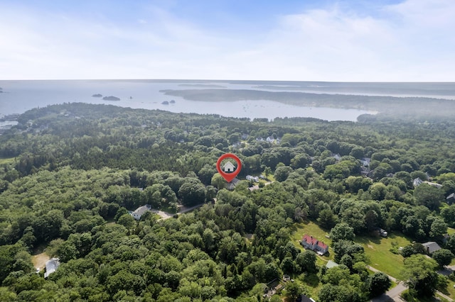 23 Cottage Dr, Friendship, ME 04547 - aerial view of a forest and a large body of water