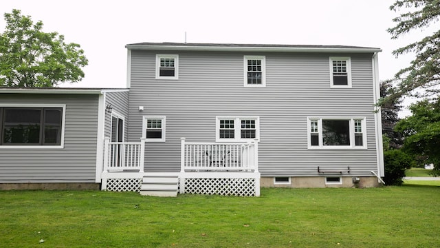 48 Clover Ln, Brewer, ME 04412 - rear view of house with a yard and a deck