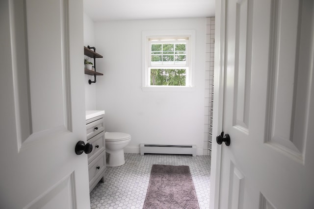 48 Clover Ln, Brewer, ME 04412 - bathroom with a baseboard radiator and vanity