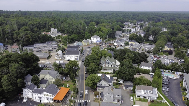 17 Summit St, Ogunquit, ME 03907 - aerial overview of property's location with a forest
