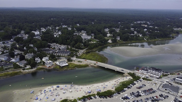 17 Summit St, Ogunquit, ME 03907 - aerial view of property's location featuring a nearby body of water and a heavily wooded area