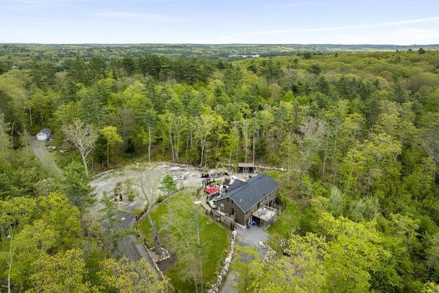 85 Lions Ridge Rd, Alna, ME 04535 - aerial view of property and surrounding area with a forest