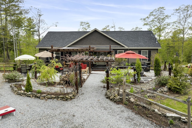 85 Lions Ridge Rd, Alna, ME 04535 - view of front of property featuring a shingled roof and a wooden deck