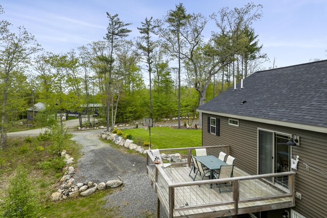 85 Lions Ridge Rd, Alna, ME 04535 - deck with outdoor dining space