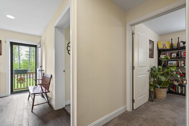 85 Lions Ridge Rd, Alna, ME 04535 - corridor with baseboards and recessed lighting