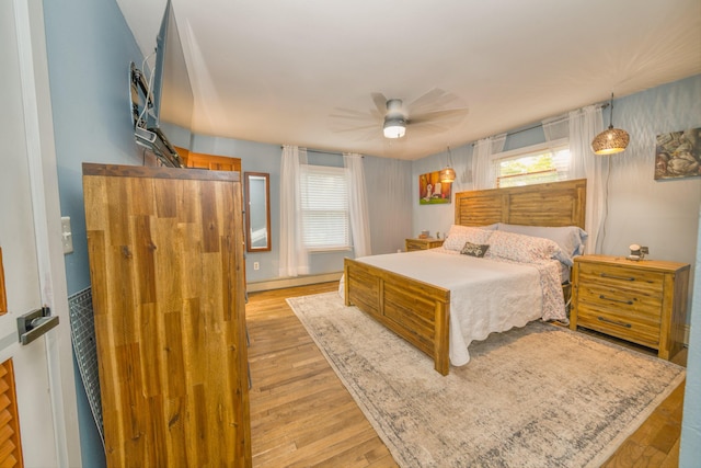 48 Griffin Ave, Hampden, ME 04444 - bedroom featuring light wood-type flooring and a ceiling fan